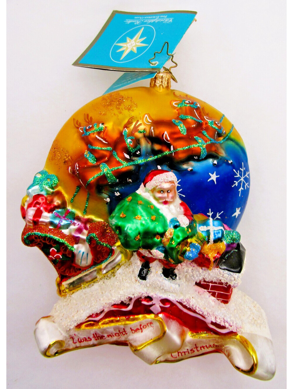 Christopher Radko Twas the Night Before Christmas Ornament with Tag and Box